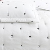 Courtepointes Queen Size-Ensembles de couettes Queen Extra doux et légers, ensembles de couvre-lit matelassé à motif de points uniques pour