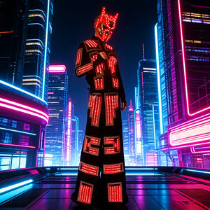 Costume de robot marcheur sur échasses lumineux à LED |   Costume de <span class=keywords><strong>Ranger</strong></span> Lumineux pour les Soirées d'Halloween des Hommes - Product Image 3