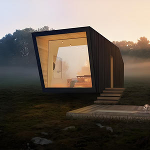 <span class=keywords><strong>Sauna</strong></span> Geométrica de Cedro Rojo con Techo Inclinado y Estufa de Leña para 8 Personas, Crea un Refugio Moderno en tu Propiedad de Montaña - Product Image 6