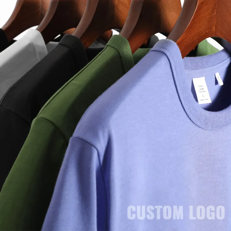 250-280gsm Heavyweight Quality bottoming T Shirt Plain Short Sleeve 100% Cotton Custom Men's oversized T-Shirts