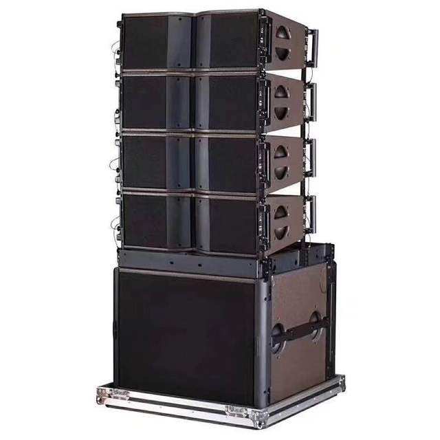 KR-2 1000W Active Line Array Speaker Dual 10 Inch DSP Powered PA System for Outdoor Concert Church Event