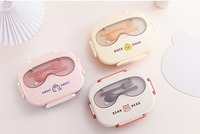 Icen B48 Boîte à bento en acier inoxydable 304 chauffable étanche à double niveau micro-ondes sans BPA de qualité écologique empilable déjeuner