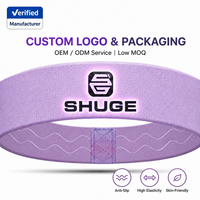 Bande de Résistance Large en Tissu Tricoté Antidérapant en Nylon Élastique pour Fessiers, Cercle de Hanche de Fitness, pour Squats et Entraînement des Jambes (OEM/ODM)