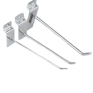Custom 6 Inch Steel &amp; <strong>Plastic</strong> Heavy Duty Slatwall <strong>Hook</strong> Pegboard for Supermarket <strong>Wire</strong> <strong>Mesh</strong> <strong>Display</strong> <strong>Hooks</strong> - Product Image 2