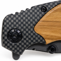 Coffret Cadeau d'Affaires en Stock Local aux États-Unis avec Couteau Pliant à Manche en Bois dans une Boîte en Bois, Gravure Laser Incluse pour Événements Corporatifs