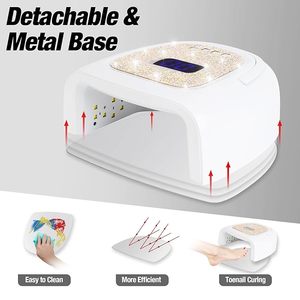 Lampe à ongles UV LED rechargeable 60W, séchoir à ongles sans fil plus rapide, lumière pour vernis gel, 42 perles et poignée portable - Product Image 5
