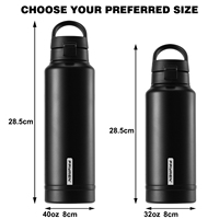 Bouteille d'eau isotherme en acier inoxydable de 32 oz avec compartiment de rangement dissimulé intégré pour une utilisation multifonctionnelle légère