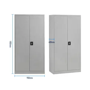 Hot sale office furniture key lock 2 doors file cabinet factory price metal office cabinet and useful steel filing cabinet