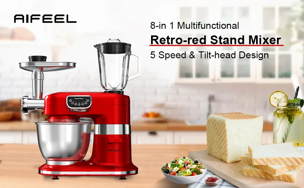 Aifeel 7 in 1 Multi-Functional Stand Mixer, 7L Tilt-Head Food