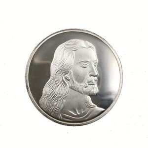 Moneda Conmemorativa de Jesús de Alta Calidad, Fundida en Metal Antiguo Chapado en Oro y Plata, con Tamaño Personalizado - Product Image 4