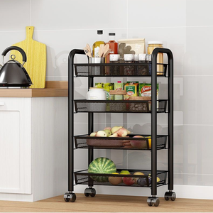 Nhà máy giá rẻ Giá Kim Loại tầng đa chức năng ROTARY 3 Tier nhà bếp rau lưu trữ giá - Product Image 6