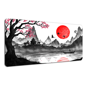 Tappetino per mouse Ink-Waasch giapponese con design Monte Fuji e Torii, tappetino da scrivania extra grande per gamer e ufficio 90x40cm - Product Image 3
