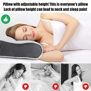 Chaud confortable ondulé mémoire éponge sommeil jeune oreiller rebond lent oreillers de Massage gonflables pour les maux de dos hôtels - Product Image 3