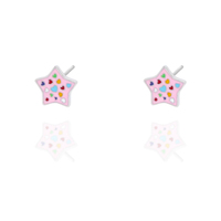 Boucles d'oreilles clous en acier inoxydable 316L en forme de nuage au design simple pour enfants