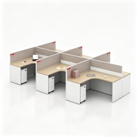 Poste de travail modulaire avec armoire de rangement pour bureau