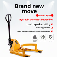 Chariot manuel hydraulique pour fûts d'huile avec serrage automatique pour entrepôt