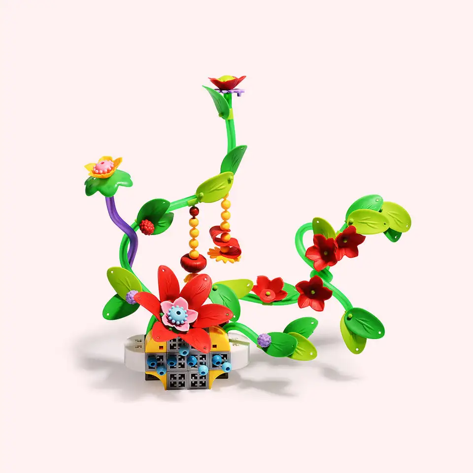 Пластиковые творческие художественные ремесла развивающие briks Цветочные строительные игрушки набор браслет костюм развивающая игрушка