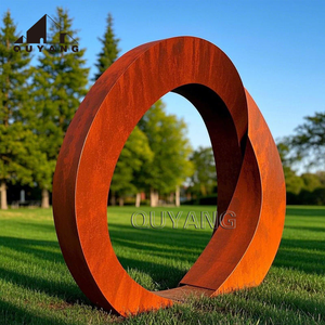 Statua Artistica in Metallo Cavo Personalizzata di Grandi Dimensioni, Scultura d'Albero in Acciaio Corten per Decorazione di Parchi e Frontiere Acquatiche - Product Image 5