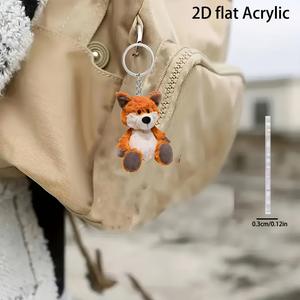 Llavero de Peluche de Zorro, Acrílico 2D, Suave, de Dibujos Animados, Decoración para el Interior del Coche - Product Image 4