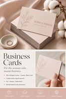 Cartes personnalisées imprimées avec bords peints et logo géométrique pour directeurs de studio et créateurs – Lots en gros