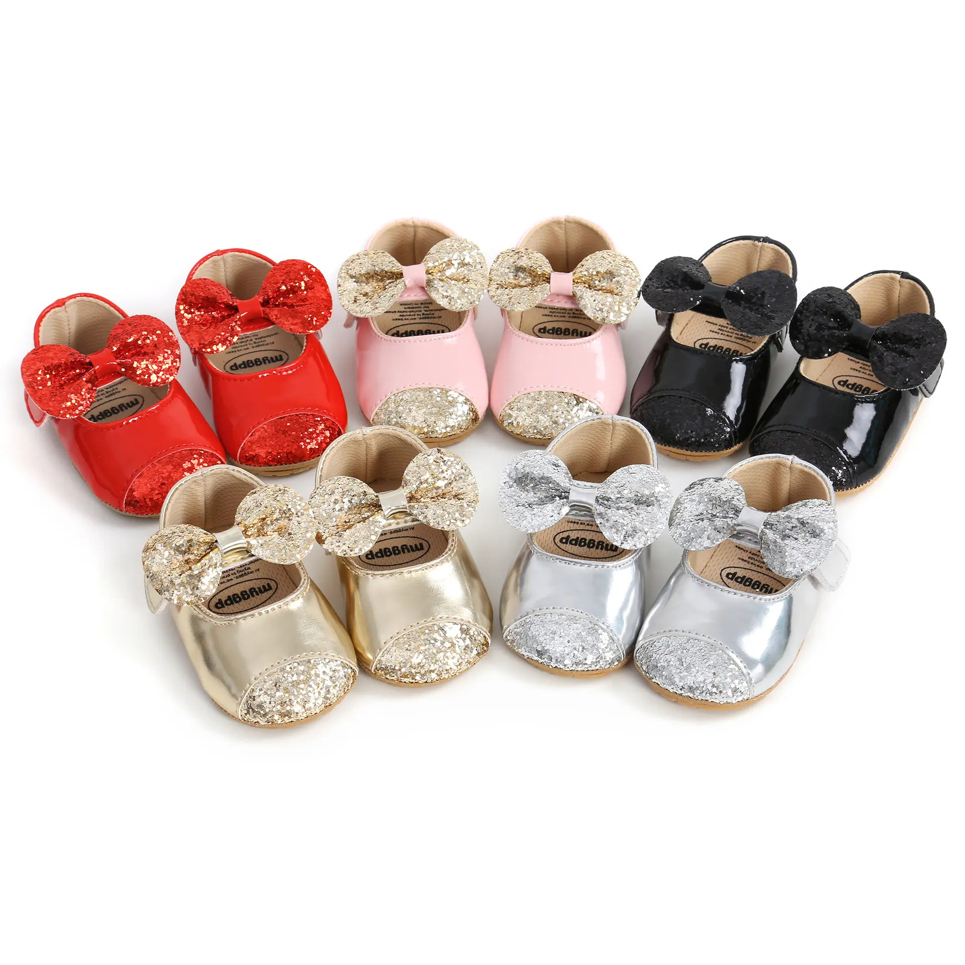 Girls Butterfly Sequins Princess Shoes Spring and Autumn Infants Soft Sole Walking Shoes Fashion Baby Shoes