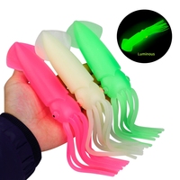 Leurre souple lumineux Calamar Pieuvre 18cm 32.6g 23cm 69.5g Tentacules phosphorescents pour la pêche en mer en bateau, leurre pour Bar, Grouper, Mandarin