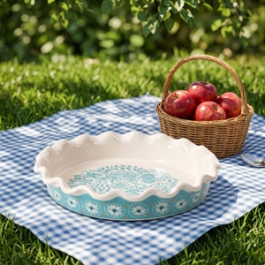<strong>Ceramic</strong> Bread Baking <strong>Dish</strong> Porcelain Pan <strong>Pie</strong> Cake <strong>Dish</strong> - Product Image 5