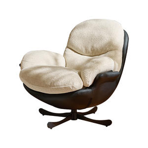 Sillón Individual de Diseño, Giratorio y Reclinable, Estilo Retro de Lujo Ligero, para Sala de Estar, Dormitorio, Balcón, Sillón Puff Simple e Informal - Product Image 3