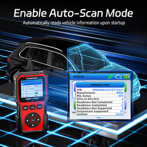 Lecteur OBD2 professionnel pour voyant moteur KONNWEI KW330, outil de diagnostic avec écran de 2,8 pouces, prêteur I/M et flux de données en direct - Product Image 4