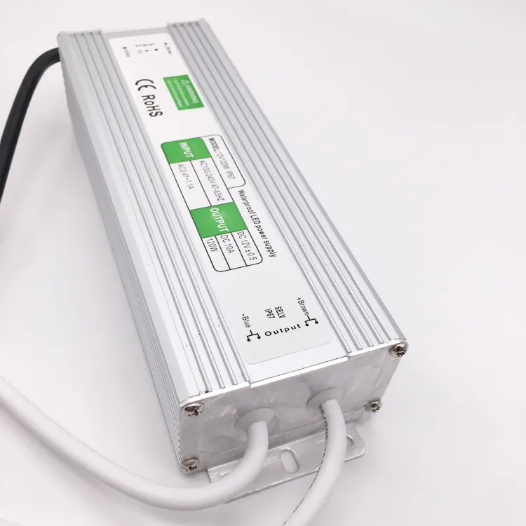 110 В 220 в 120 Вт Водонепроницаемый IP67 для неонового освещения импульсный источник питания постоянного тока 12 В 10 А