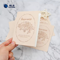 Cartes de notes florales artistiques personnalisées imprimées sur mesure pour inserts d'emballages e-commerce (Marque privée)