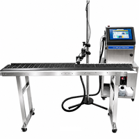 Imprimante à jet d'encre continu (CIJ) industrielle, machine de marquage automatique de code de lot et de date pour l'emballage des aliments et des boissons