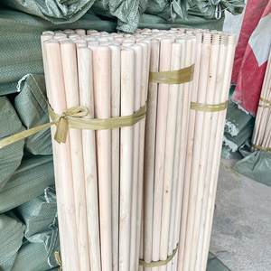 Palo De Madera <span class=keywords><strong>Venta</strong></span> caliente Diseño de flores Palo de escoba de madera Palo de fregona para cepillo de escoba de plástico y mango de fregona 100-150cm - Product Image 4