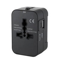 Adaptor Perjalanan Universal Bestseller Multi-fungsi 1A1C Pengisian Cepat All-in-one untuk Colokan Seluruh Dunia, Cocok untuk AS, EU, UK, AUS