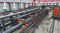 Station de travail automatique pour la fabrication de cages en acier, cage en acier pour pieux, diamètre de la cage 700 à 2500 mm, longueur de la cage 12 m, diamètre de la barre principale 18 à 40 mm