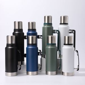 Nouvelle conception, grande capacité, tasse à café en acier inoxydable à double paroi, anti-fuite, pour les voyages en plein air, 1000 ml, 1400 ml, thermos sous vide - Product Image 5