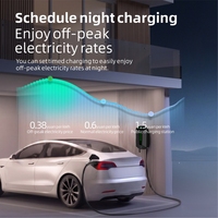 Chargeur de voiture électrique mural haute efficacité avec voyant lumineux, version Bluetooth et Wi-Fi, 230V 22KW TYPE 2/TYPE 1/GB/T