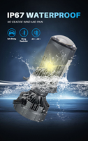 GOODZOOM Ampoule de phare LED H4 à faisceau haut/bas 4300K 9-30V, mini lentille bi-LED à large plage de tension, feux de voiture H4 LED pour voitures et camions