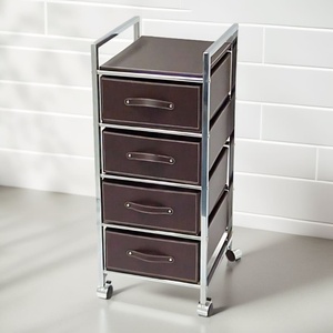 Rustic 4-Tier Home Storage <b>Trolley</b> for All Rooms & Office - Product Image 5