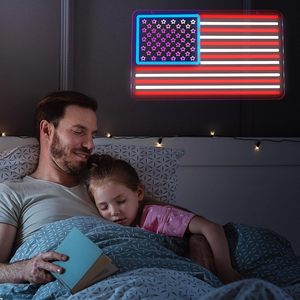 USA flag Letreros Neon LED indoor hanging ambient light wall decoration light entrance indicator light luminous <b>sign</b> 5v 12v - Product Image 5