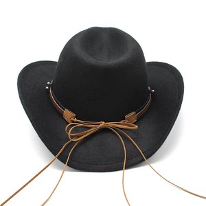 Vente en gros nouveau chapeau de cowboy en feutre western chapeau de cow-boy de fête ethnique décontracté chapeau fedora pour adulte - Product Image 6