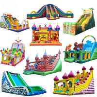 Toboggan aquatique gonflable orange de 4 m en PVC, étanche, à une voie, personnalisé, vente en gros, avec tunnel et piscine