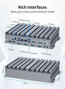 Mini Pc endüstriyel fansız J1900 Intel Core I5 I7 Pc endüstriyel 6 COM RS232/RS485 çift Gigabit Ethernet gömülü sistem için - Product Image 3