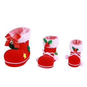 AYOYO Noël Décoratif Suspendus Bonbons Bottes Cadeau Créatif Bottes De Noël Flocage Bonbons Sacs Ornements De Noël - Product Image 5
