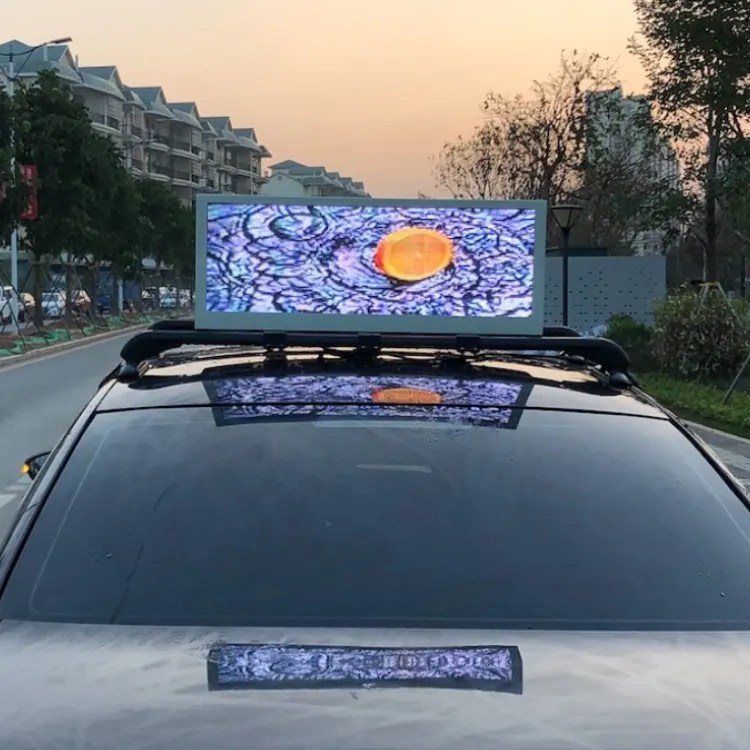 P5 светодиодный экран на заказ наружный водонепроницаемый wifi/4G двухсторонний светодиодный дисплей на крышу такси