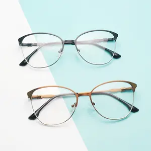 Mulheres elegantes Metal Cat Eye Optical Frames Óculos Eyewear Para Senhoras