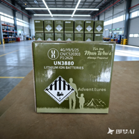Boîte d'emballage pour marchandises dangereuses certifiée UN en carton fibreux 4G pour le transport aérien de batteries au lithium