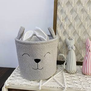 Giocoso cestino organizzatore con cornice a tema animale robusto e delicato sulla soluzione di conservazione degli articoli per bambini - Product Image 4