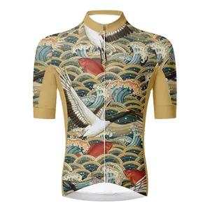 HIRBGOD Mens Pro Team Cycling Jersey Best Shirts For Cycling Full Color Dye Sublimation Print Bike Wear Clothing