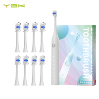 YBK NOUVEAU Y8 Brosse à dents électrique sonique pour adulte 38000VPM IPX7 5 modes poils souples Vente en gros